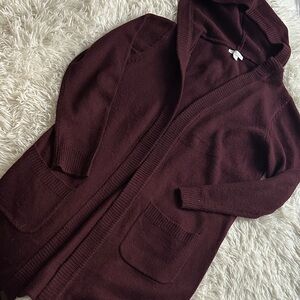 New York & Company Plum Knit Cardigan